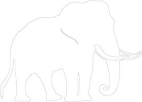 ai generato mastodonte schema silhouette vettore