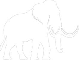 ai generato mastodonte schema silhouette vettore