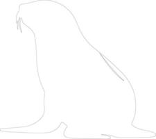 ai generato settentrionale pelliccia foca schema silhouette vettore