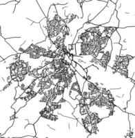 silhouette carta geografica di Derby unito regno. vettore