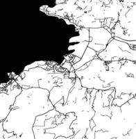silhouette carta geografica di Koper slovenia. vettore