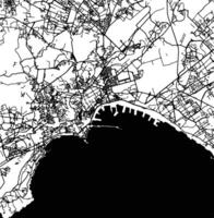 silhouette carta geografica di Napoli Italia. vettore