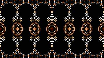 tradizionale etnico motivi ikat geometrico tessuto modello attraversare punto.ikat ricamo etnico orientale pixel nero sfondo.astratto,vettore,illustrazione. trama, sciarpa, decorazione, carta da parati. vettore