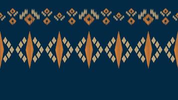 tradizionale etnico ikat motivo tessuto modello geometrico stile.africano ikat ricamo etnico orientale modello blu sfondo sfondo. astratto, vettore, illustrazione. trama, cornice, decorazione. vettore