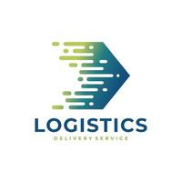 logistica logo, freccia design logo modello, vettore illustrazione