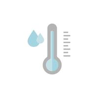 acqua temperatura indicatore icona. mercurio termometro e acqua far cadere colore pittogramma. collezione di temperatura e umidità livello segni. modificabile isolato vettore illustrazione.