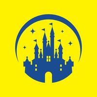castello vettore logo design concetto