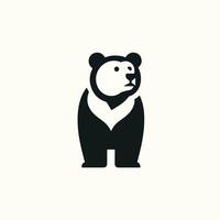 logo dell'illustrazione dell'orso vettore