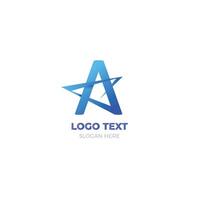 lettera un' stella logo design modello elementi vettore