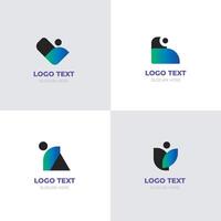 vettore minimo creativo attività commerciale logo design impostato