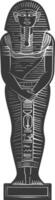 ai generato silhouette antico Egitto sarcofago nero colore solo vettore