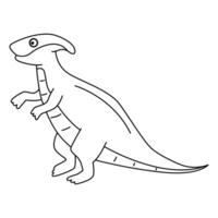 carino dinosauro colorazione pagine per bambini e adulti vettore