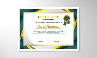 elegante pendenza certificato design modello vettore