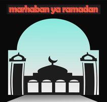 Ramadan kareem saluto carte. Ramadan mubarak. Arabo. logo per Ramadan nel Arabo font. vettore