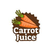 succo carota logo, fresco carota bevanda logo design vettore modello isolato su bianca sfondo.