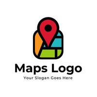 carta geografica perno logo design elemento. carta geografica perno Posizione icona logo design vettore