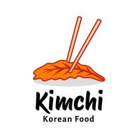kimchi logo coreano cibo vettore modello, per biologico salutare tradizionale fatti in casa cibo grafico disegni ispirazione