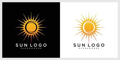 sole logo design vettore modello icona simbolo illustrazione