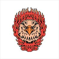 ardente aquila tatuaggio vettore design