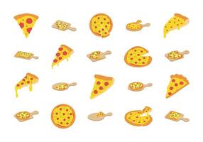 Pizza giorno illustrazione elemento impostato vettore
