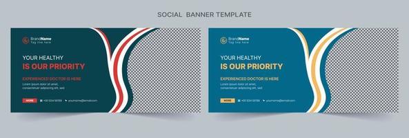 post sui social media e modello di banner web, completamente modificabile. vettore