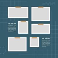 immagini o fotografie telaio collage astratto foto montatura e digitale foto parete modello vettore