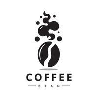 caffè logo. caffè fagiolo logo. caffè negozio illustrazione design elementi vettore. vettore