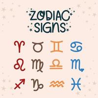 bei segni zodiacali vettore