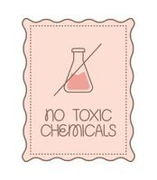 nessuna carta di sostanze chimiche tossiche vettore