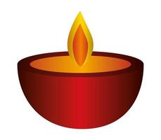 disegno vettoriale icona candela rossa isolata