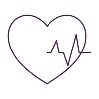 illustrazione del cuore dell'elettrocardiogramma vettore