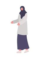 donna vestita con hijab scuro vettore