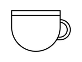 icona della tazza su sfondo bianco vettore