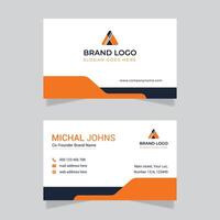 professionale arancia e nero attività commerciale carta design Stampa vettore