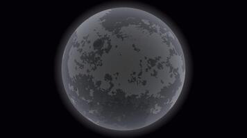 buio Luna isolato su nero cielo sfondo vettore