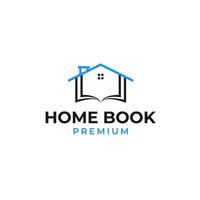 casa libro logo design concetto vettore illustrazione
