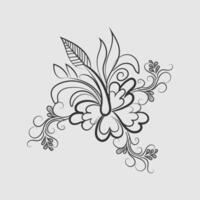 gratuito vettore grafico linea arte design di fiore illustrazione per colorazione pagina design