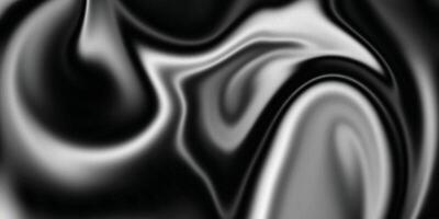 astratto fluente liquido curva linea. argento nero metallico. moderno fluido sfondo. nero e argento sfondo. bellissimo marmorizzazione fluidificare vettore