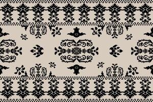 ikat tribale indiano senza soluzione di continuità modello. etnico azteco tessuto tappeto mandala ornamento nativo boho gallone tessile.geometrico africano americano orientale tradizionale vettore illustrazioni. ricamo stile.