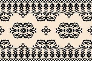 ikat tribale indiano senza soluzione di continuità modello. etnico azteco tessuto tappeto mandala ornamento nativo boho gallone tessile.geometrico africano americano orientale tradizionale vettore illustrazioni. ricamo stile.