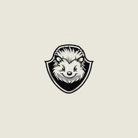 ai generato vettore riccio o foresta animale logo design.