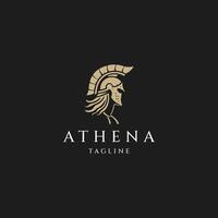 ai generato athena il dea vettore logo design