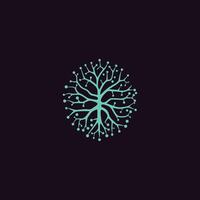 ai generato umano neurone logo disegno, simbolo vettore