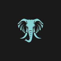 ai generato elefante logo stile design vettore illustrazione di un elefante testa