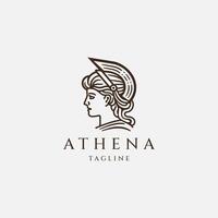 ai generato athena il dea vettore logo design