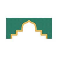 verde islamico forma telaio. arabo musulmano forma vettore