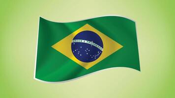 nazionale bandiera di brasile - agitando nazionale bandiera di brasile - brasile bandiera illustrazione vettore
