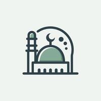 moschea vettore icona illustrazione design