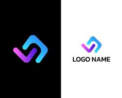 vw moderno attività commerciale icona logo disegno, portafoglio icona logo modello vettore