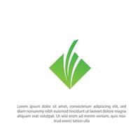 verde erba vettore logo design